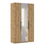 Šatníková skriňa so zrkadlom Merlot 3D