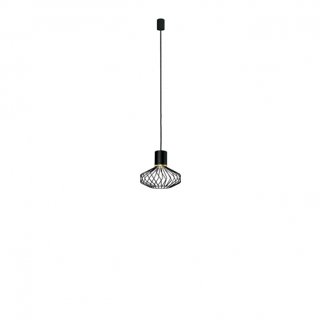 Moderná závesná lampa Pico black-gold I 8862