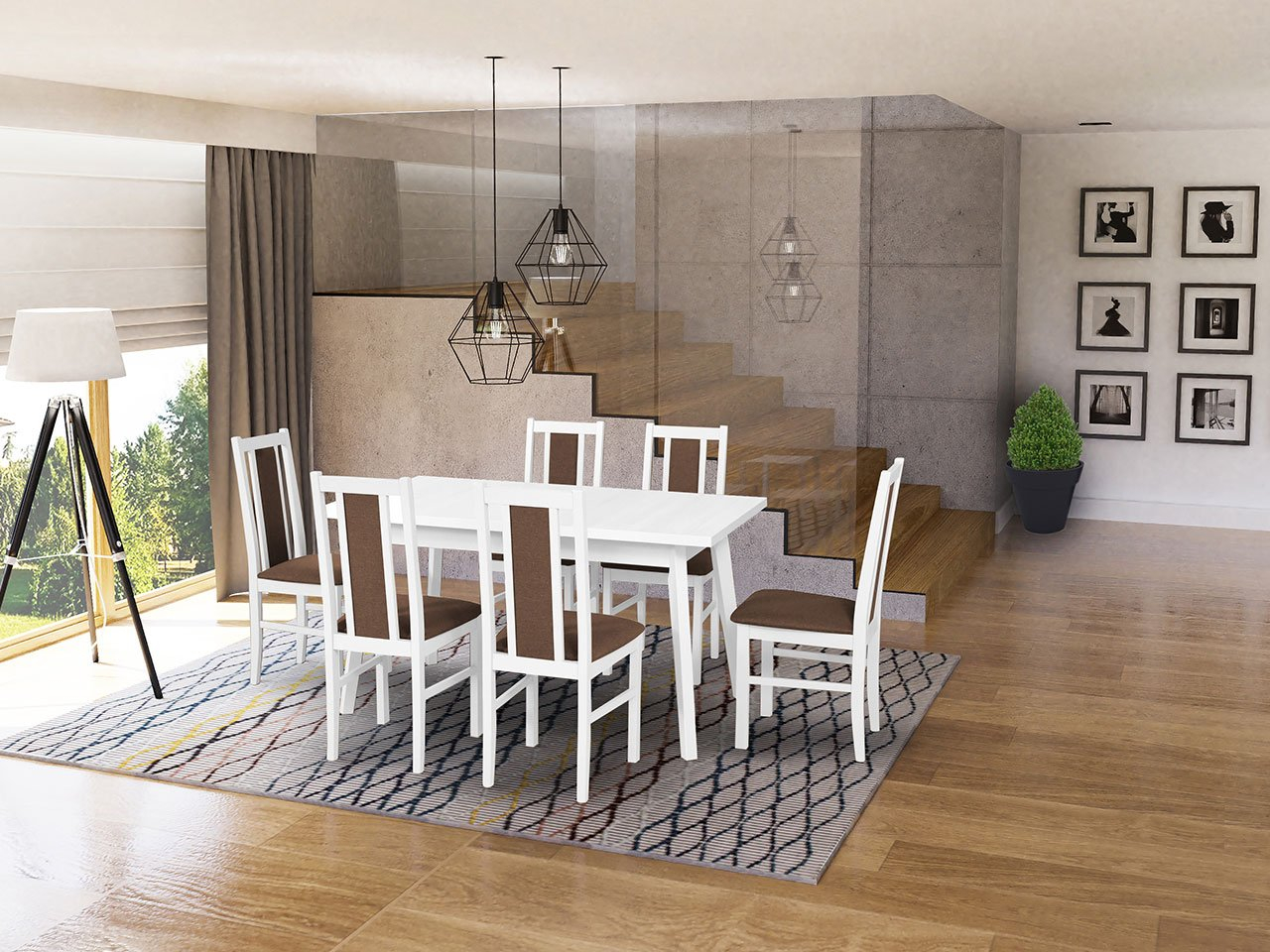 Rozkladací stôl so 6 stoličkami - AL46