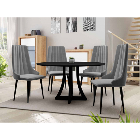 Okrúhly stôl Dagerto FI 100 so 4 stoličkami ST93 03