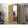 Moderná šatníková skriňa so zrkadlom Ratintu 2 120 cm