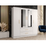 Šatníková skriňa so zrkadlom a zásuvkami Afrodita 201