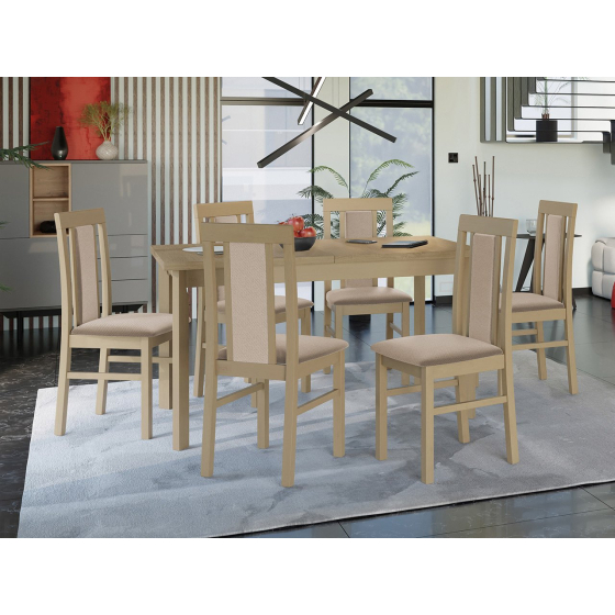 Rozkladací stôl so 6 stoličkami - AL34