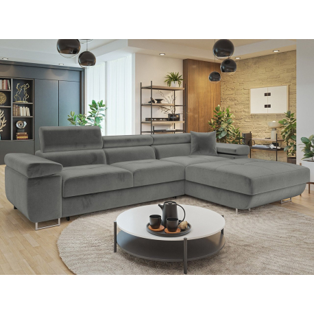 Rohová rozkladacia sedačka v tvare L Torezio Mini