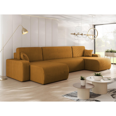 Rohová sedačka s funkciou spania v tvare U Easton U S