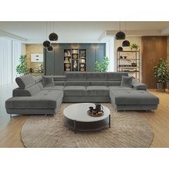 Rohová rozkladacia sedačka typu U Torezio Bis