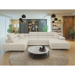 Rohová rozkladacia sedačka typu U Torezio Bis S