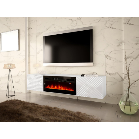 TV skrinka s elektrickým krbom Madrielle 180 2D