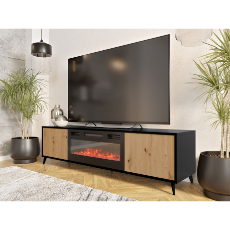 Tv stolík/skrinka s krbom Oksawi EF