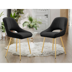 Set dvoch čalúnených jedálenských stoličiek Archie DC-1143