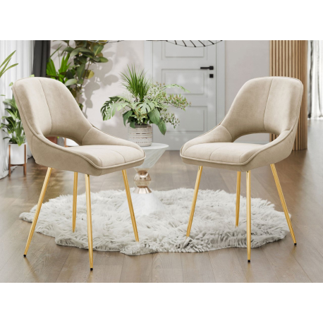 Set dvoch čalúnených jedálenských stoličiek Archie DC-1143