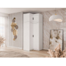 Rohová šatníková skriňa Melen 2D + nadstavec