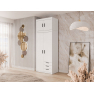 Šatníková skriňa Melen 2D3S + nadstavec