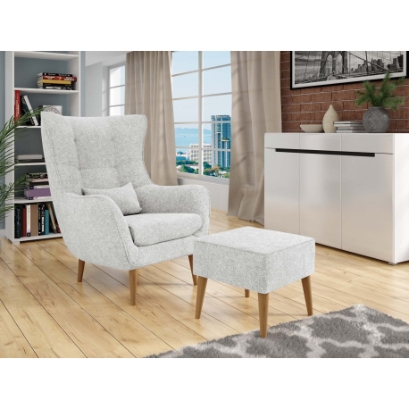 Kreslo Florence s taburetkou