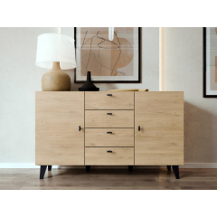 Komoda Cleurion so zásuvkami a dvierkami 150 2D4SZ