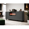 Komoda s elektrickým krbom 180 Tilderi Grey