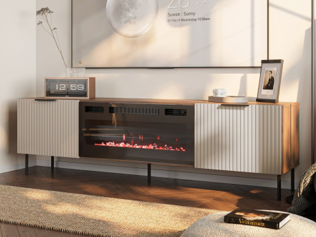 TV stolík / skrinka s krbom Seretio 180 SR06