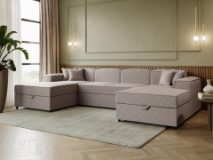 Sedacia súprava v tvare U Sokoz U Boucle