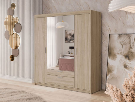 Šatníková skriňa so zrkadlom Melen 4D