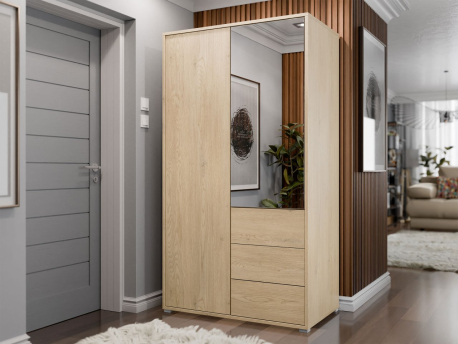 Šatníková skriňa so zrkadlom Alekto 2D3SZ AK13