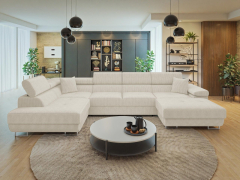 Rohová rozkladacia sedačka typu U Torezio Bis S