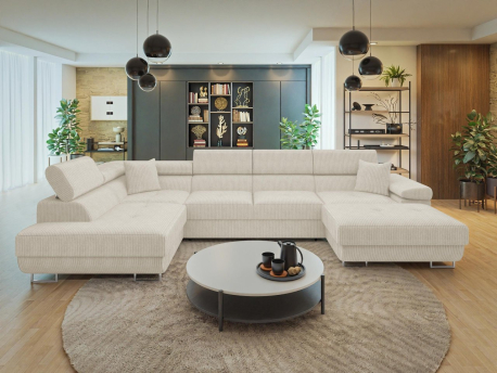 Rohová rozkladacia sedačka typu U Torezio Bis S