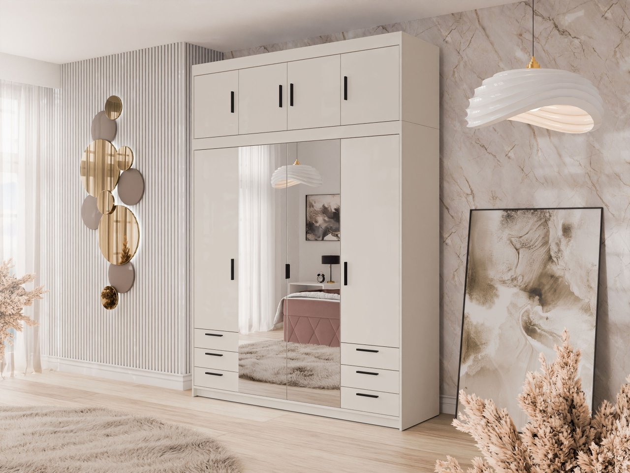 Zrkadlová skriňa Melen 4D6S + nadstavec