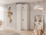 Rohová šatníková skriňa Melen 2D + nadstavec