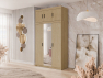 Šatníková skriňa so zrkadlom Melen 3D + nadstavec