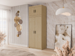 Šatníková skriňa Melen 2D + nadstavec