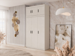 Šatníková skriňa Melen 3D + nadstavec