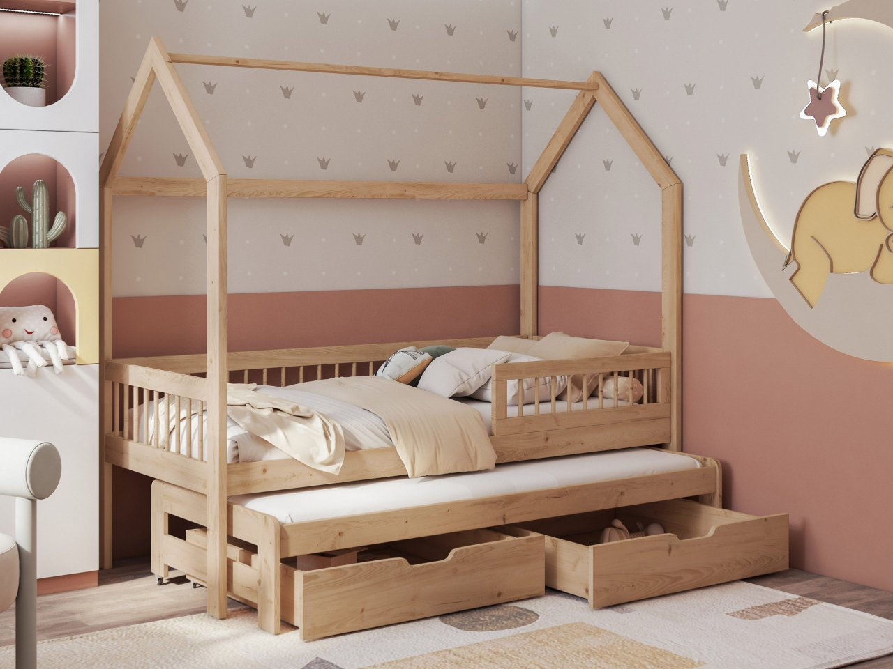 Detská posteľ s úložným priestorom Karlix 90