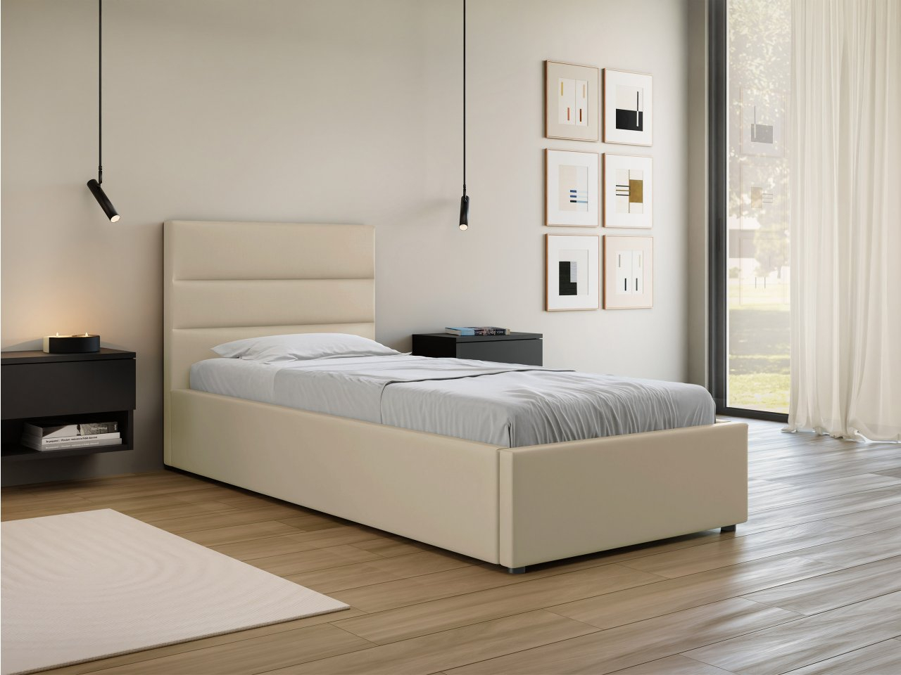 Čalúnená jednolôžková posteľ Izykos 8040 Single