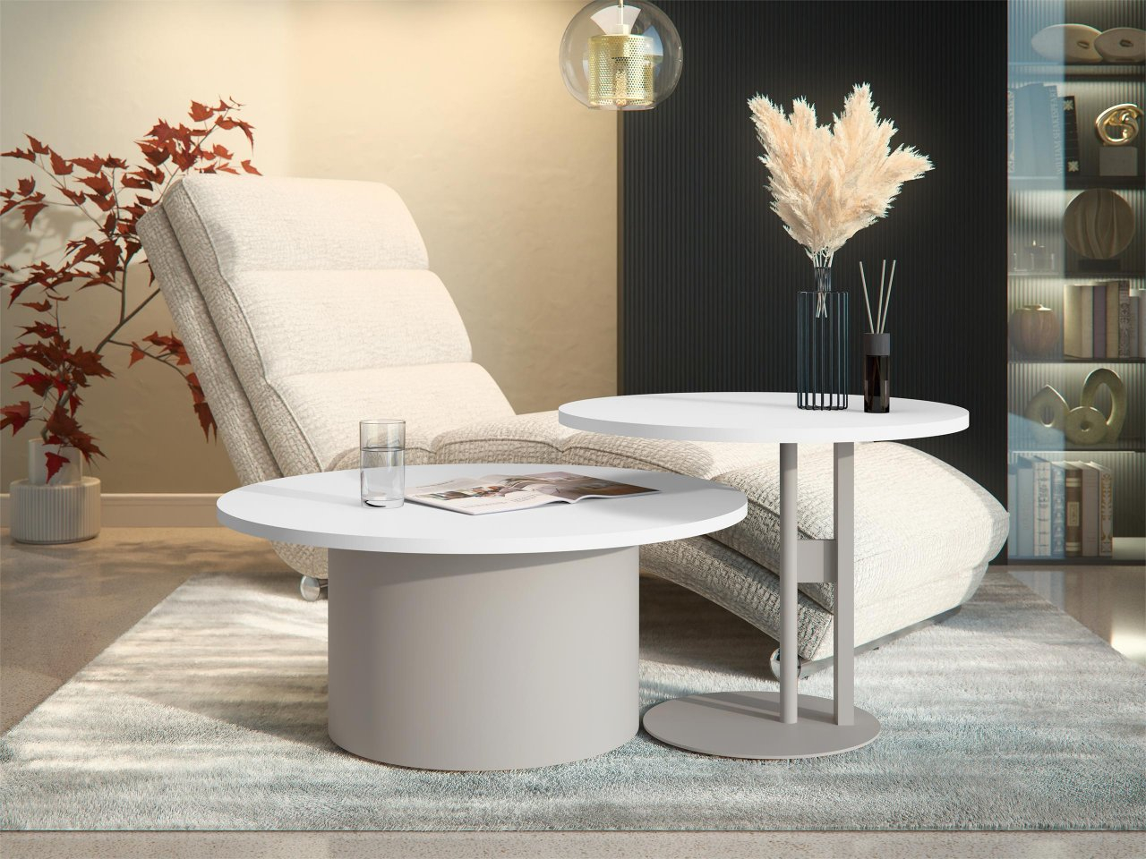 Set 2 konferenčných stolíkov Zalisio Kasmir Set 2 konferenčných stolíkov Zalisio Kasmir