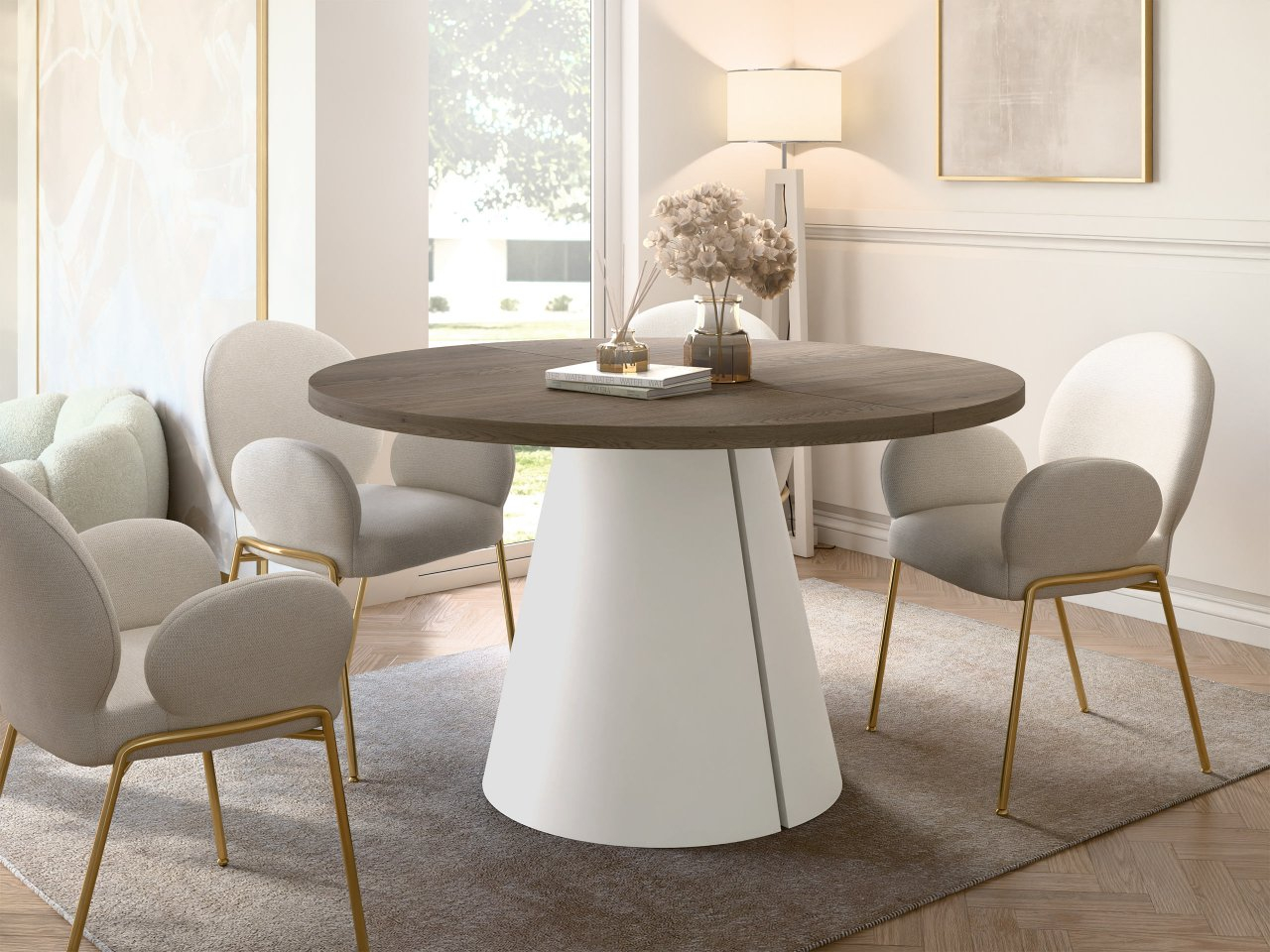 Rozkladací jedálenský stôl Lasire Kasmir 120 Rozkladací jedálenský stôl Lasire Kasmir 120