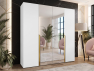 Šatníková skriňa so zrkadlom Frokow 2 200 cm