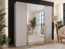 Šatníková skriňa so zrkadlom Frokow 2 200 cm