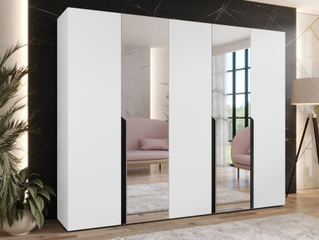 Šatníková skriňa so zrkadlom Frokow 2 250 cm