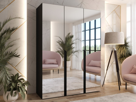 Šatníková skriňa so zrkadlom Frokow 3 150 cm