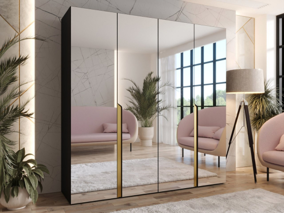 Šatníková skriňa so zrkadlom Frokow 3 200 cm