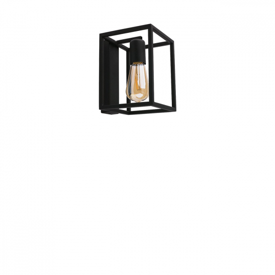 Nástenná lampa priemyselného štýlu Crate Black 9046