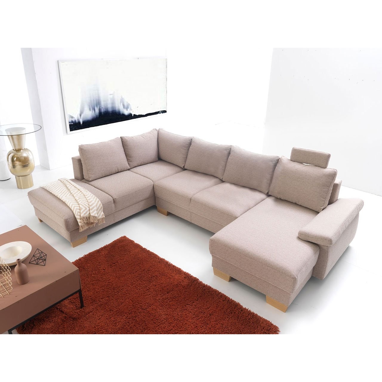 Купить спальные большие диваны. П-образный диван Corner Sofa. Диван угловой большой. П-образные диваны для гостиной. Диван в гостиную п образный.