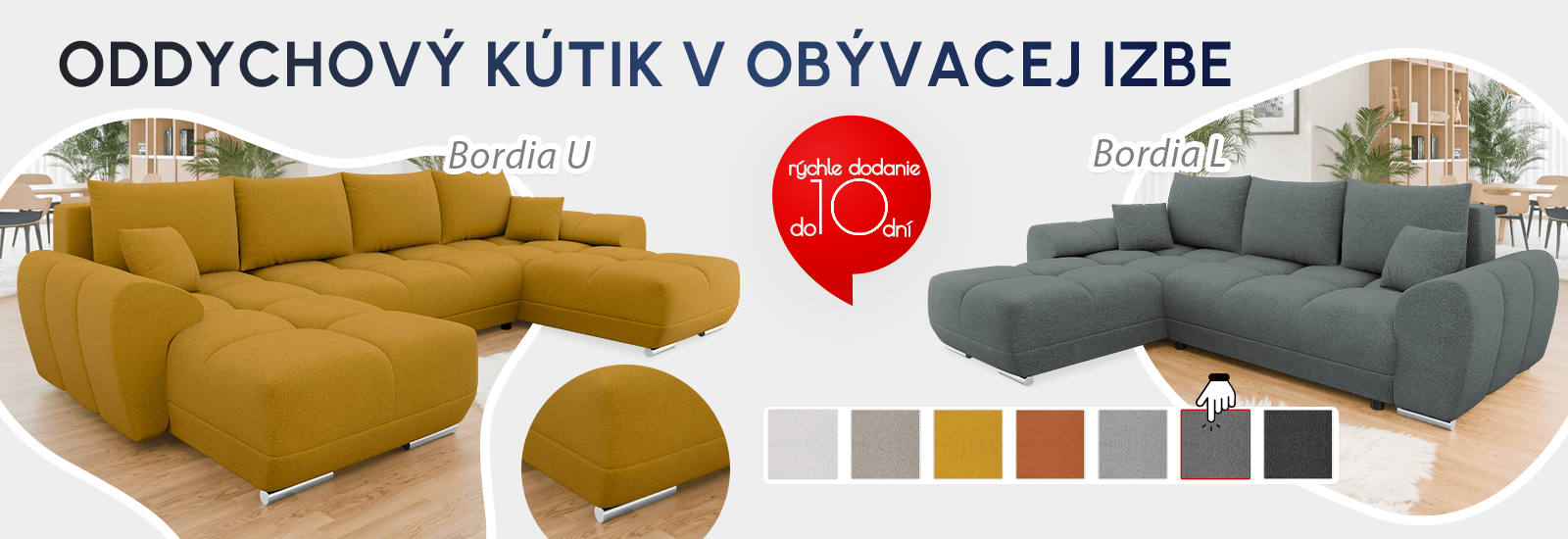 Oddychový kútik v obývacej izbe